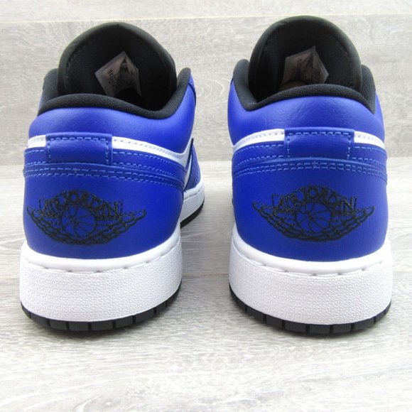 Air Jordan 1 Low GS Size 7Y White Hyper Royal Black Shoes NEW - Picture 8 of 14